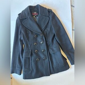 Miss Sixty Charcoal Double-Breasted Pea Coat